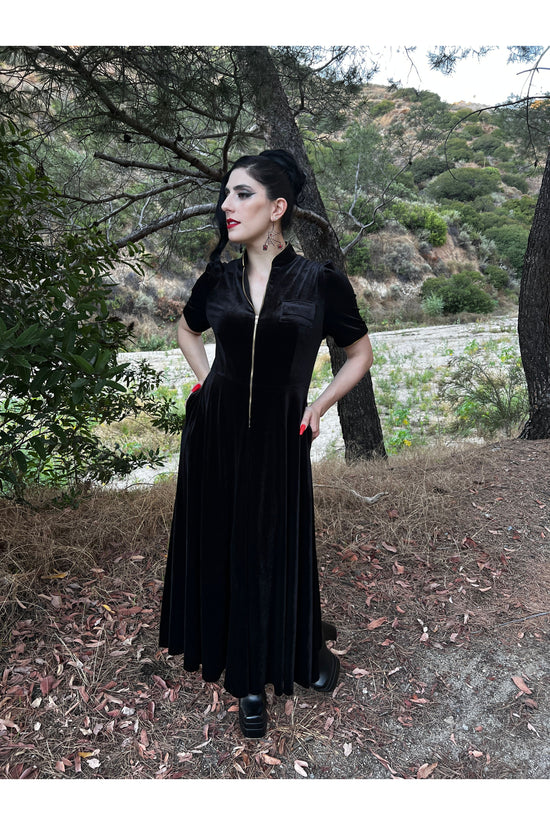 The Sweetest Taboo Black Velvet Dress