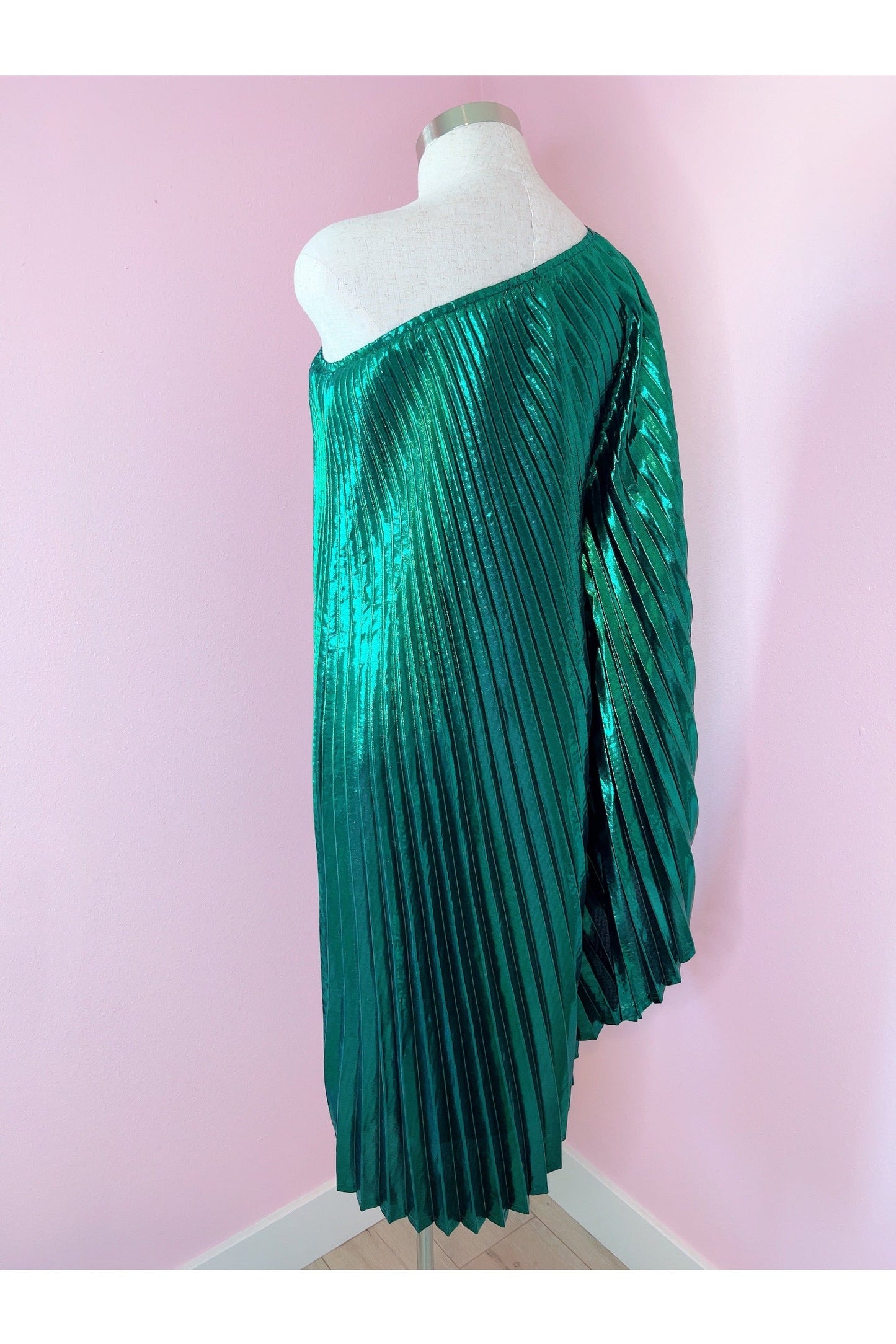 Electric Green Metallic Holiday Caftan Designed By Audrey K DuBiel