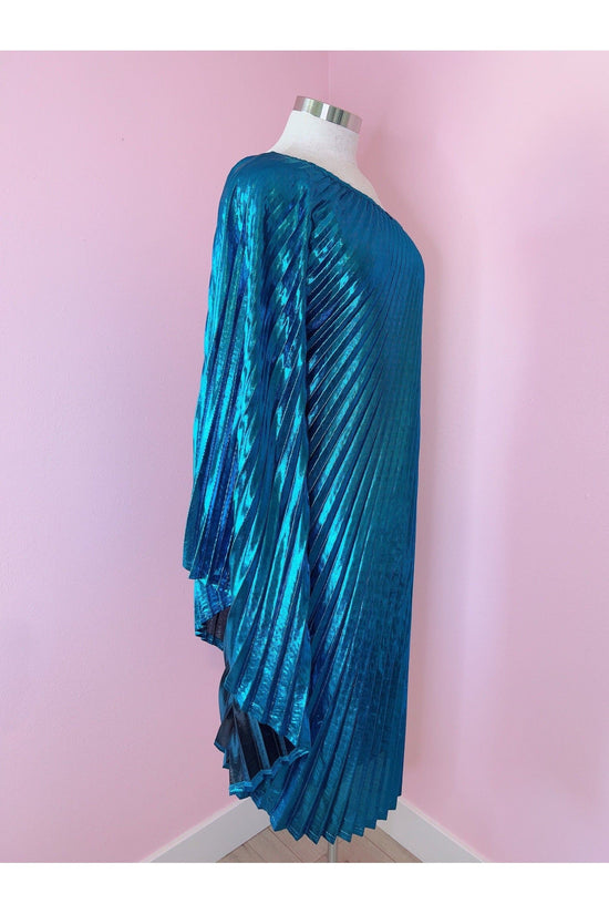 Load image into Gallery viewer, Electric Blue Metallic Caftan Designed By Audrey K DuBiel